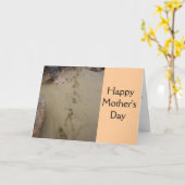 Die Fußstapfen der Mutter im Leben Karte (Gelbe Blume)