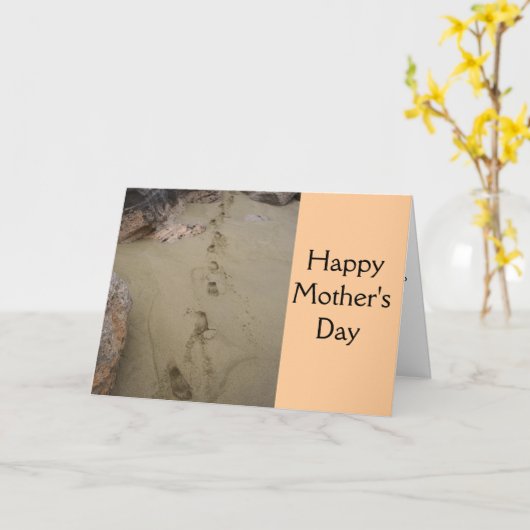 Die Fußstapfen der Mutter im Leben Karte (Gelbe Blume)