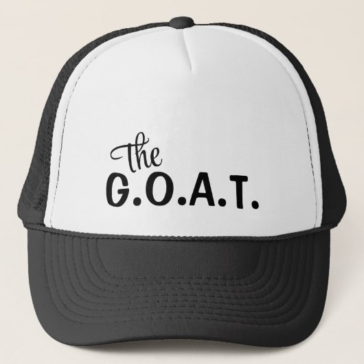 Die G.O.A.T. lustige Ziege zitiert schwarzen LKW-H Truckerkappe (Vorderseite)