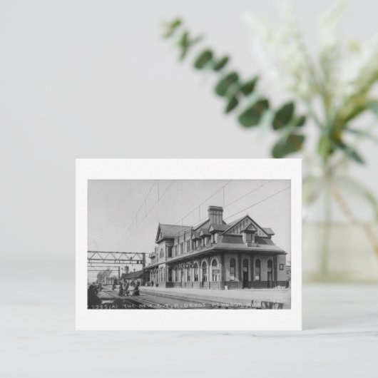 Die G.T.R. Eisenbahndepot - Louis Pesha Postkarte (Stehend Vorderseite)