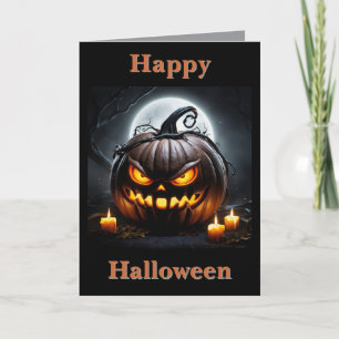 Die gackernden Halloween-Kürbiskarte Feiertagskarte