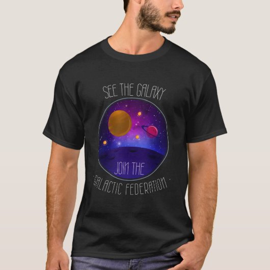 Die Galaxy nimmt an der Galaktischen Föderation te T-Shirt (Vorderseite)