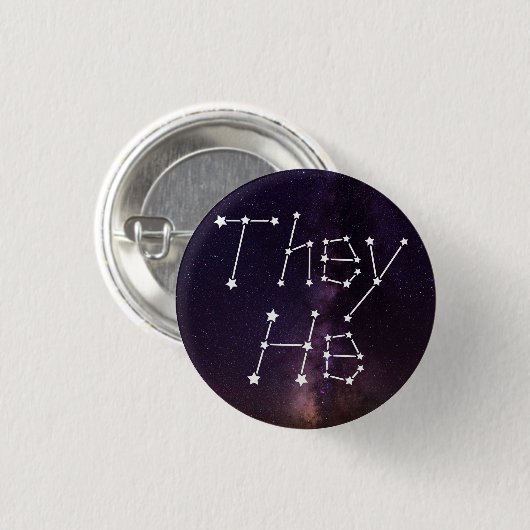 Die Galaxy Starry Night Sky Constellation Pron Button (Vorne & Hinten)