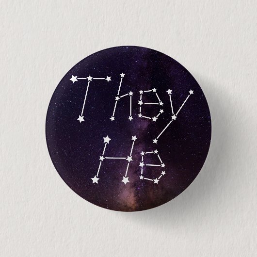 Die Galaxy Starry Night Sky Constellation Pron Button (Vorderseite)