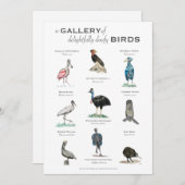 Die Galerie der bezaubernd doofy Birds 12x18 Card (Vorne/Hinten)