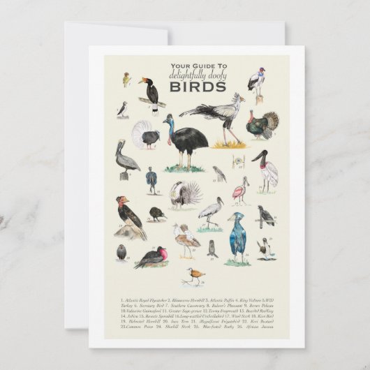 Die Galerie der bezaubernd doofy Birds 12x18 Card (Vorderseite)