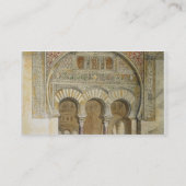 Die Galerie des Gerichtes der Löwen im Alhambra, Visitenkarte (Rückseite)
