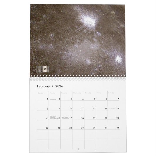 Die Galiläischen Monde Kalender (Feb 2026)