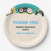 Die Game Time kids Personalisiert Gaming Geburtsta Pappteller (Vorderseite)