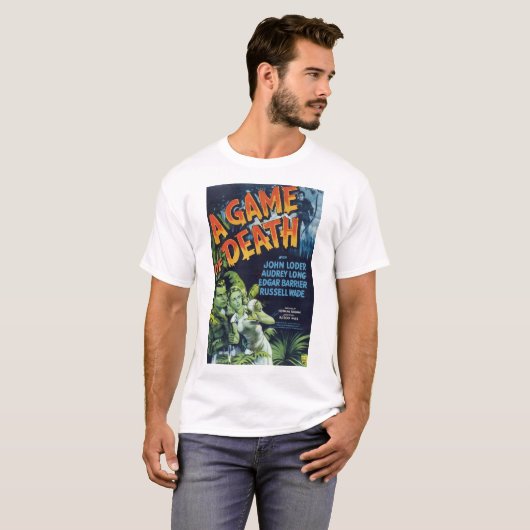 Die Game, vintage, movie Plakat T-Shirt (Vorne ganz)