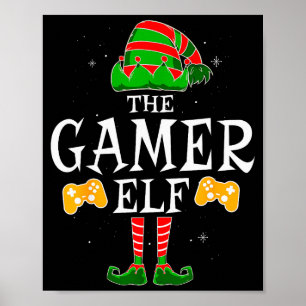 Die Gamer-Elf-Gruppe Passende Familie Weihnachten  Poster