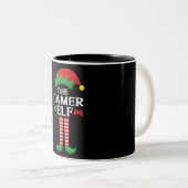 Die Gamer-Elf-Tasse Zweifarbige Tasse (VorderseiteRechts)