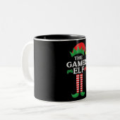 Die Gamer-Elf-Tasse Zweifarbige Tasse (Vorderseite Links)