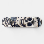 Die Gamer-Skeleton-Tarotkarte Skateboard (Horizontal)