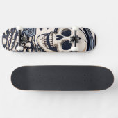 Die Gamer-Skeleton-Tarotkarte Skateboard (Horizontal)