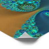 Die Gänge farbenfroh Fraktal Abstrakt Poster (Ecke)