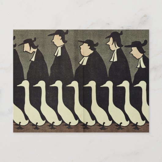 Die Gänse, anklerisch Postkarte (Vorderseite)