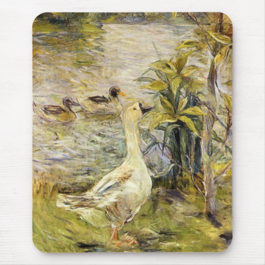 Die Gänse (von Berthe Morisot) Mousepad (Vorne)