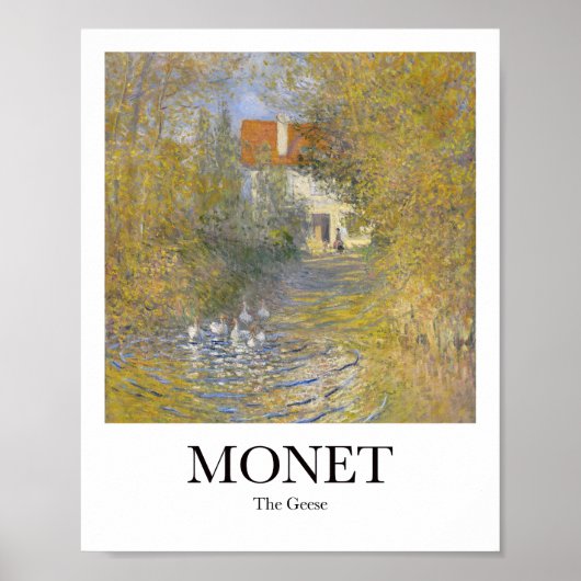 Die Gänse von Claude Monet Poster (Vorne)