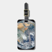 Die ganze Erde, die die östliche Hemisphäre zeigt. Gepäckanhänger (Vorderseite vertikal)