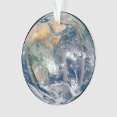 Die ganze Erde, die die östliche Hemisphäre zeigt. Ornament (Vorderseite)