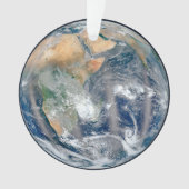 Die ganze Erde, die die östliche Hemisphäre zeigt. Ornament (Vorderseite)