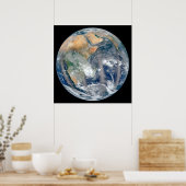 Die ganze Erde, die die östliche Hemisphäre zeigt. Poster (Küche)