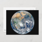 Die ganze Erde, die die östliche Hemisphäre zeigt. Postkarte (Vorne/Hinten)