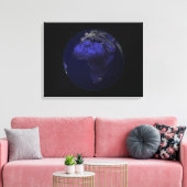 Die ganze Erde in der Nacht zeigt Afrika und Europ Leinwanddruck (Insitu (Wohnzimmer))