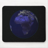 Die ganze Erde in der Nacht zeigt Afrika und Europ Mousepad (Vorne)