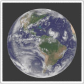 Die ganze Erde mit tropischen Stürmen im Atlantik Aufkleber (Vorderseite)