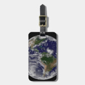 Die ganze Erde mit tropischen Stürmen im Atlantik Gepäckanhänger (Vorderseite vertikal)