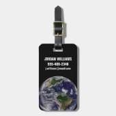 Die ganze Erde mit tropischen Stürmen im Atlantik Gepäckanhänger (Vorderseite vertikal)