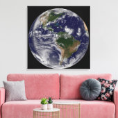 Die ganze Erde mit tropischen Stürmen im Atlantik Leinwanddruck (Insitu (Wohnzimmer))