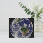 Die ganze Erde mit tropischen Stürmen im Atlantik Postkarte (Stehend Vorderseite)