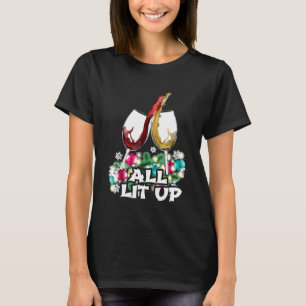 Die ganze Liebe mit weißem Rotwein trinkt Weihnach T-Shirt