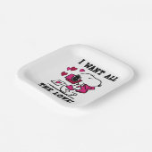 Die ganze Liebe Valentine Pappteller (Gewinkelt)