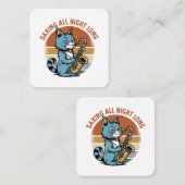 Die ganze Nacht lang gerettet - Für sächsische Spi Quadratische Visitenkarte (Vorne/Hinten)