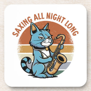 Die ganze Nacht sparen - Für Saxophonspieler Getränkeuntersetzer