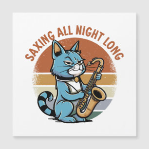 Die ganze Nacht sparen - Für Saxophonspieler Magnetkarte