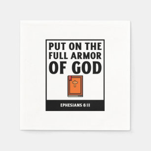 Die ganze Rüstung Gottes christlicher Glaubenssatz Serviette