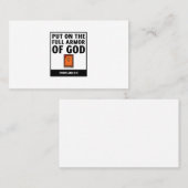 Die ganze Rüstung Gottes christlicher Glaubenssatz Visitenkarte (Vorne/Hinten)