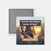 Die ganze Rüstung Gottes - Stone Magnet (Vorderseite/Rückseite)