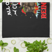 Die ganze schöne Rentierfrischung, andere Weihnach Geschirrtuch (Gefaltet)