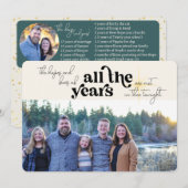 Die ganze Weihnachtsfotokarte Feiertagskarte (Vorne/Hinten)