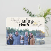 Die ganze Weihnachtsfotokarte Feiertagskarte (Stehend Vorderseite)