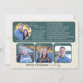 Die ganze Weihnachtsfotokarte Feiertagskarte (Rückseite)