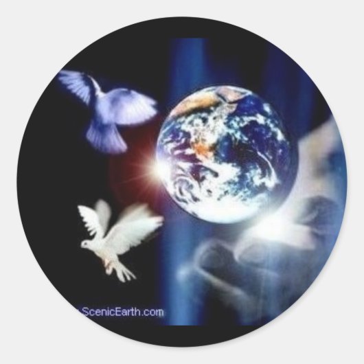 Die ganze Welt in seinen Händen Gott und Erde Aufk Runder Aufkleber (Vorderseite)