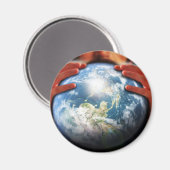 Die ganze Welt in seinen Händen Magnet (Vorderseite/Rückseite)