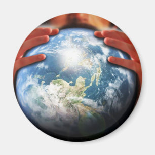 Die ganze Welt in seinen Händen Magnet